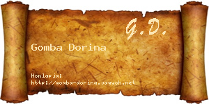 Gomba Dorina névjegykártya